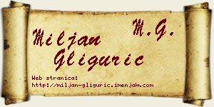 Miljan Gligurić vizit kartica